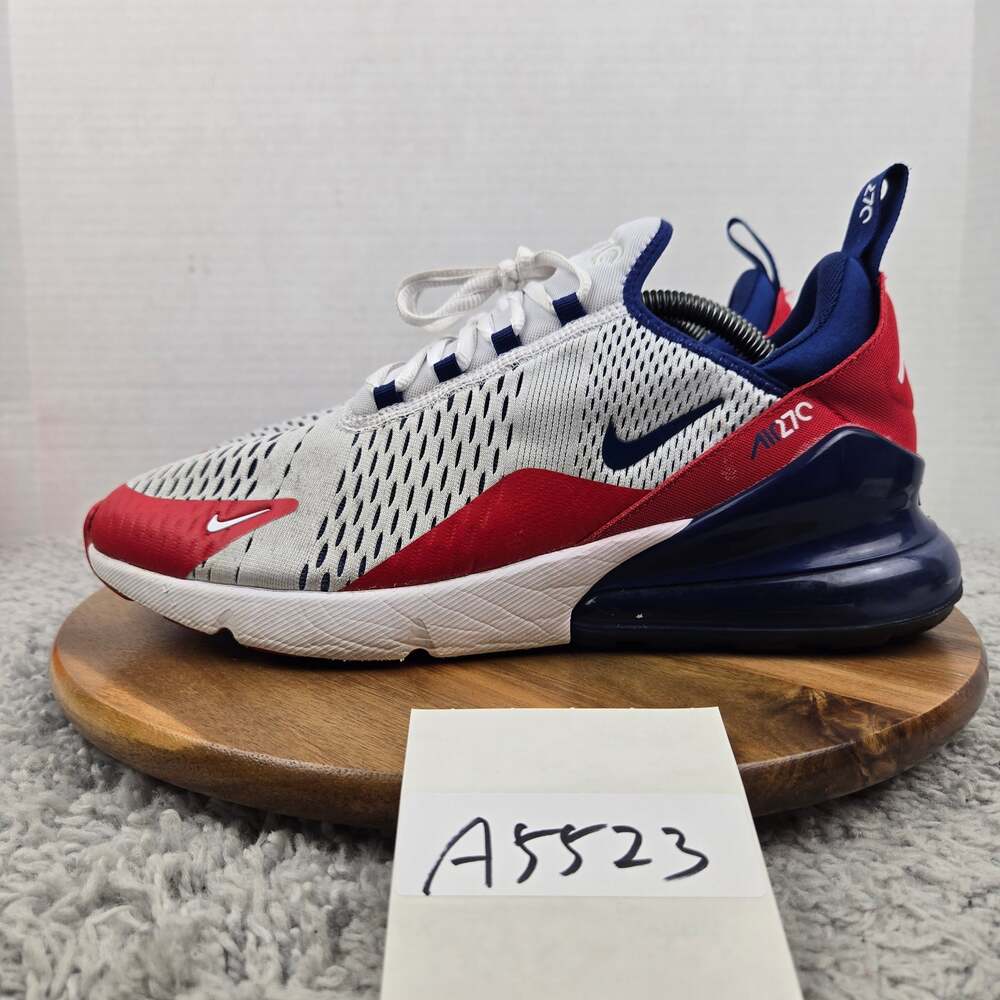 Nike Mens 10.5 Air Max 270 USA White Blue Red Casual Daily Sneaker CW5581-100